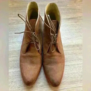 Nisolo Isa Brown Suede Lace Up Chukka Boots Size 10